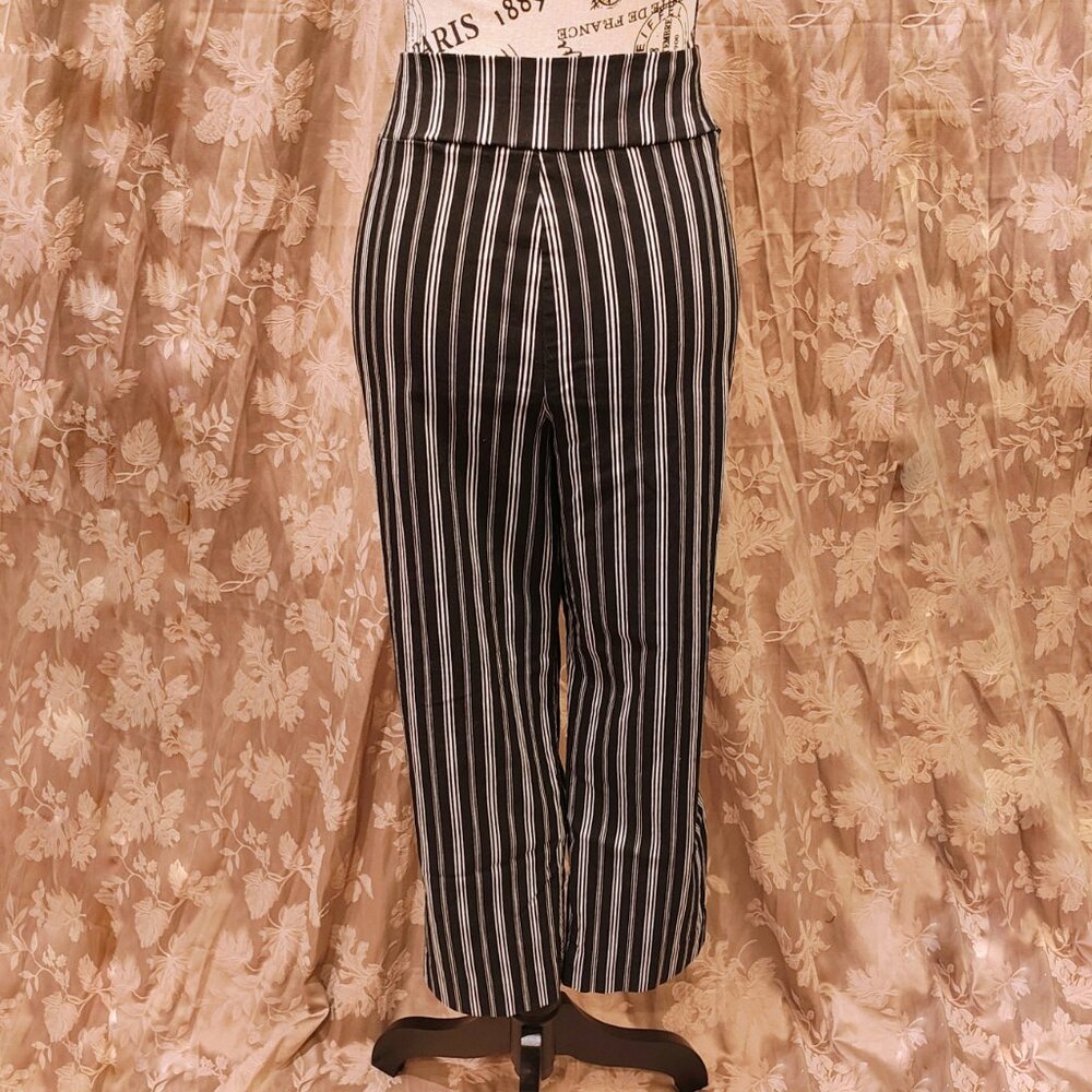 Investments Black and White Striped Pull-On Trousers, Size 16, Gently Used - Picture 4 of 4